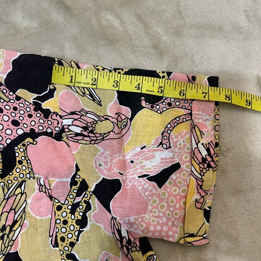 •	Maeve Anthropologie Colorful Abstract Blouse XS Short Sleeve 100% - Picture 9 of 14